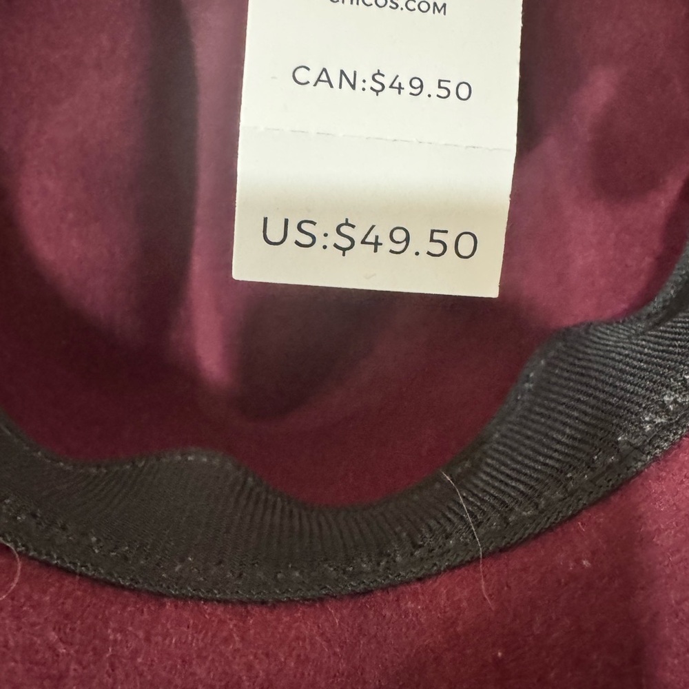 Chico's Chic Burgundy Fedora Hat - Picture 4 of 4